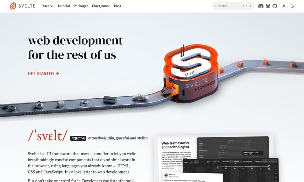 Svelte 5 code editor showing runes syntax and reactive state declaration