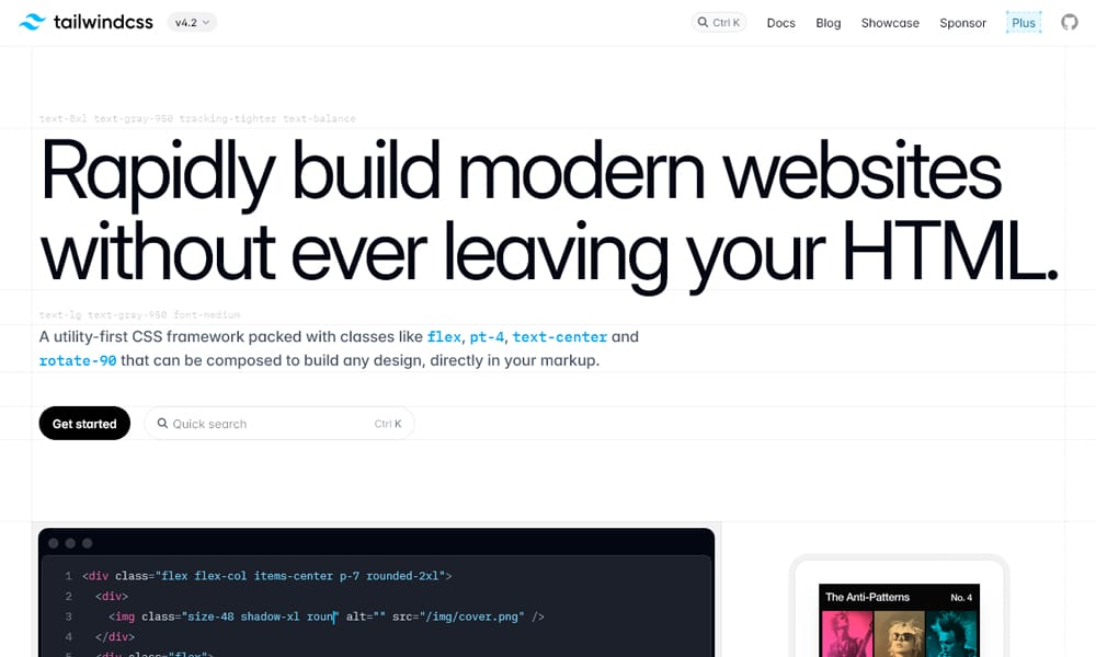 Tailwind CSS v4 configuration showing new CSS-first config approach