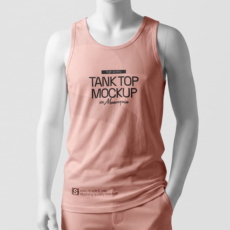 Tank Top Mockup on Mannequin PSD