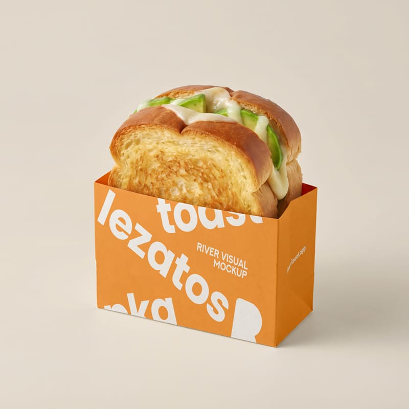 Toast Packaging Mockup PSD