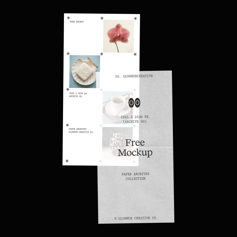 Transparent Paper Mockup PSD