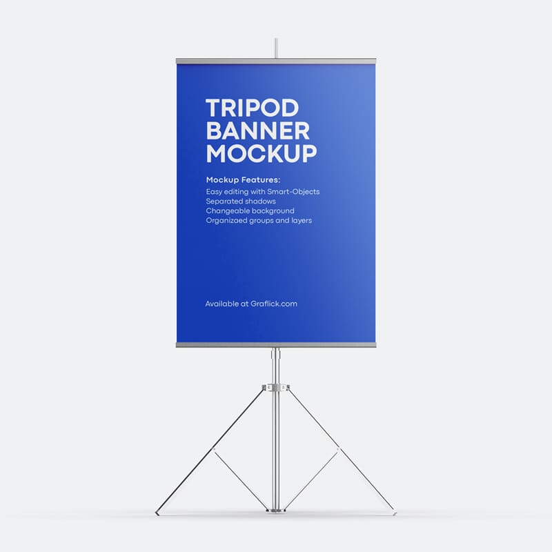 Tripod Banner Mockup PSD
