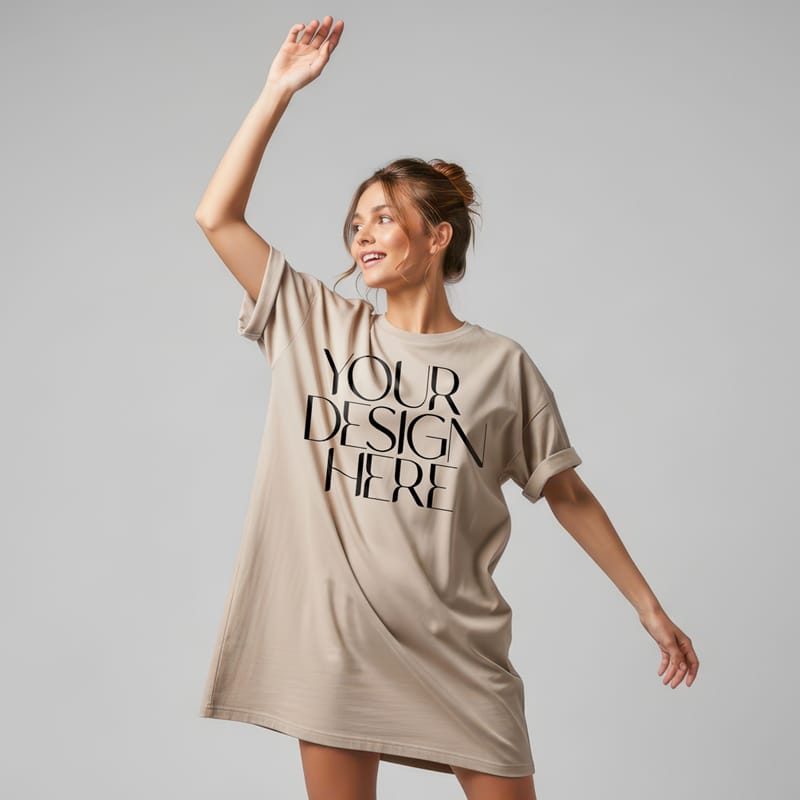 Unisex Oversized T-Shirt Mockup PSD