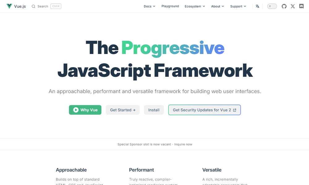 Vue 3 Composition API code showing reactive offline state management