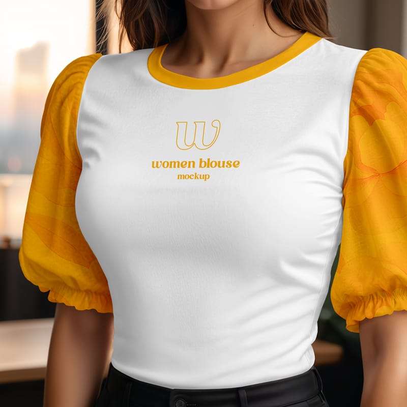 Women Blouse Mockup PSD