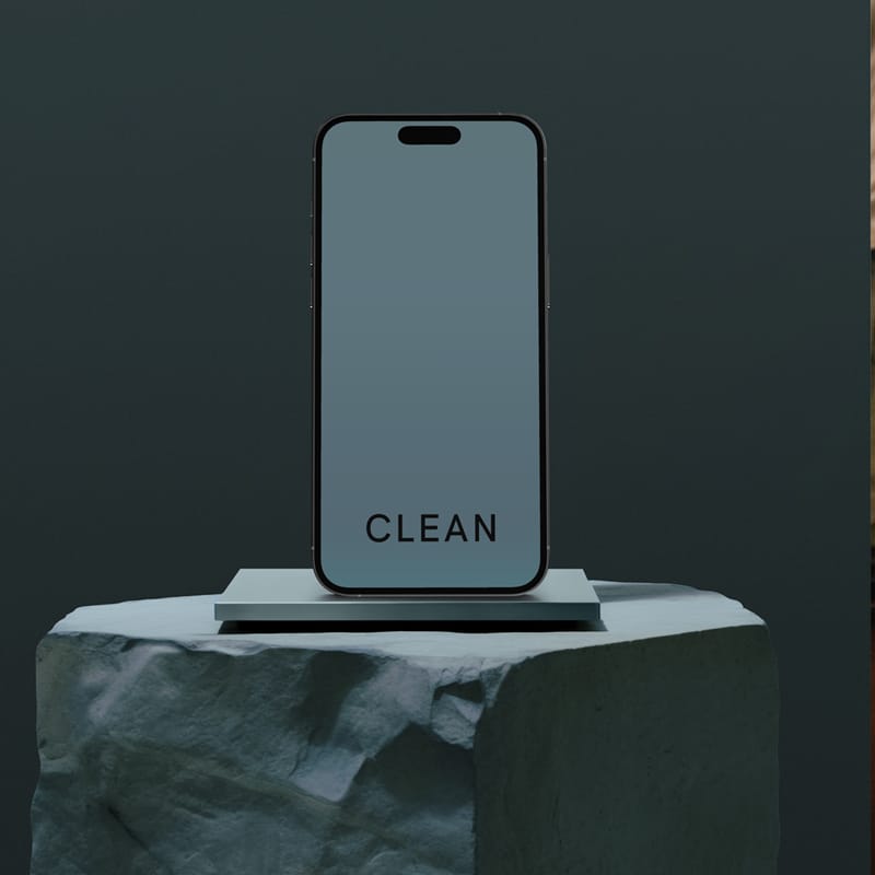 iPhone 14 Pro Mockup on Stone PSD