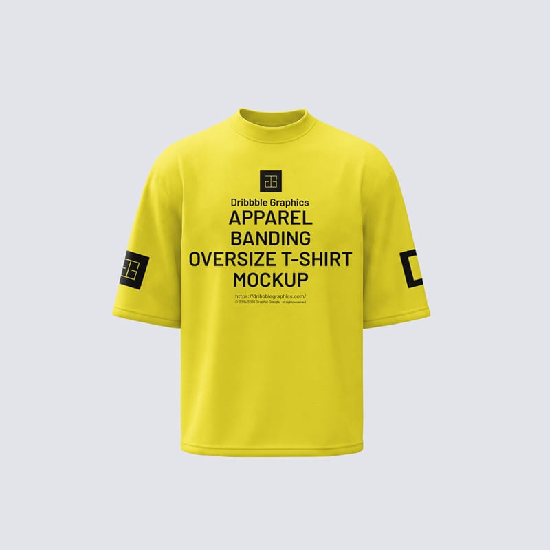 Apparel Branding Oversize T-Shirt Mockup PSD