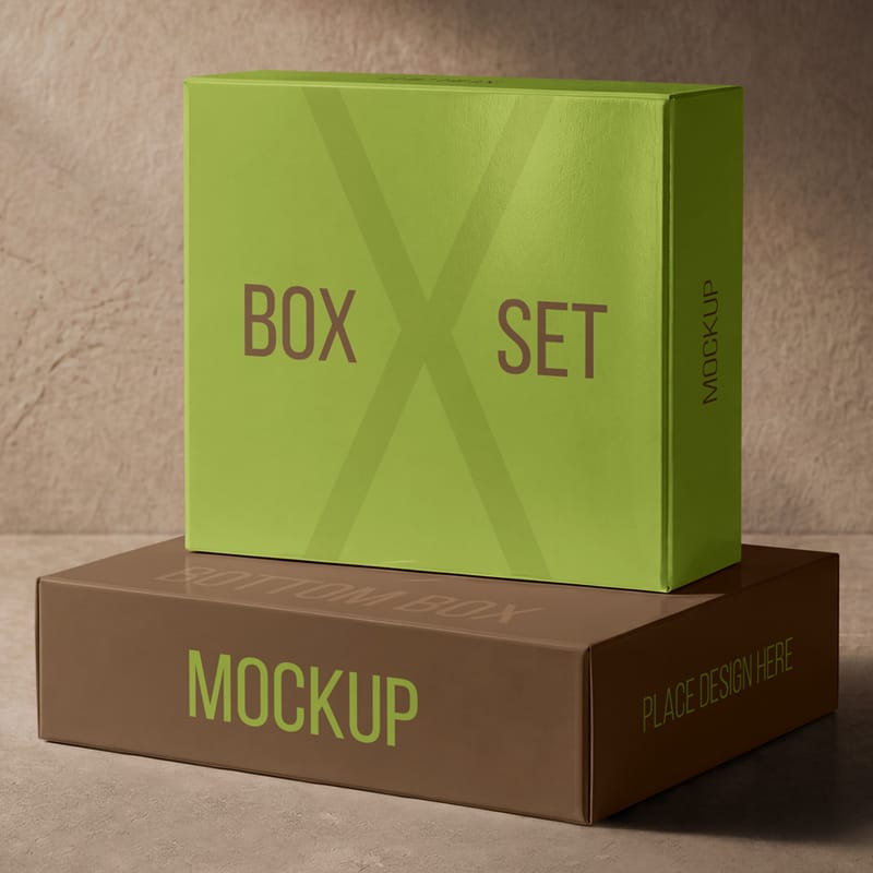 Box Set Mockup PSD