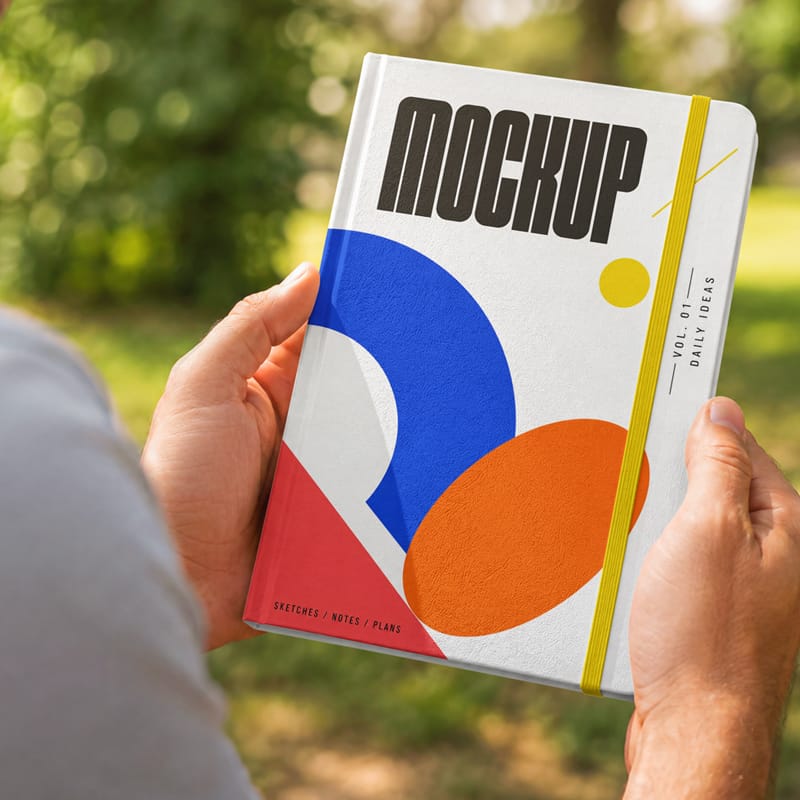 Branding A5 Notebook Mockup PSD