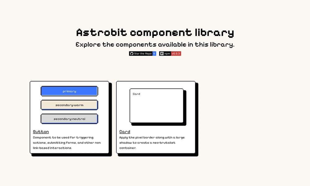 Building a Retro Neo-Brutalist UI Library with Astro 