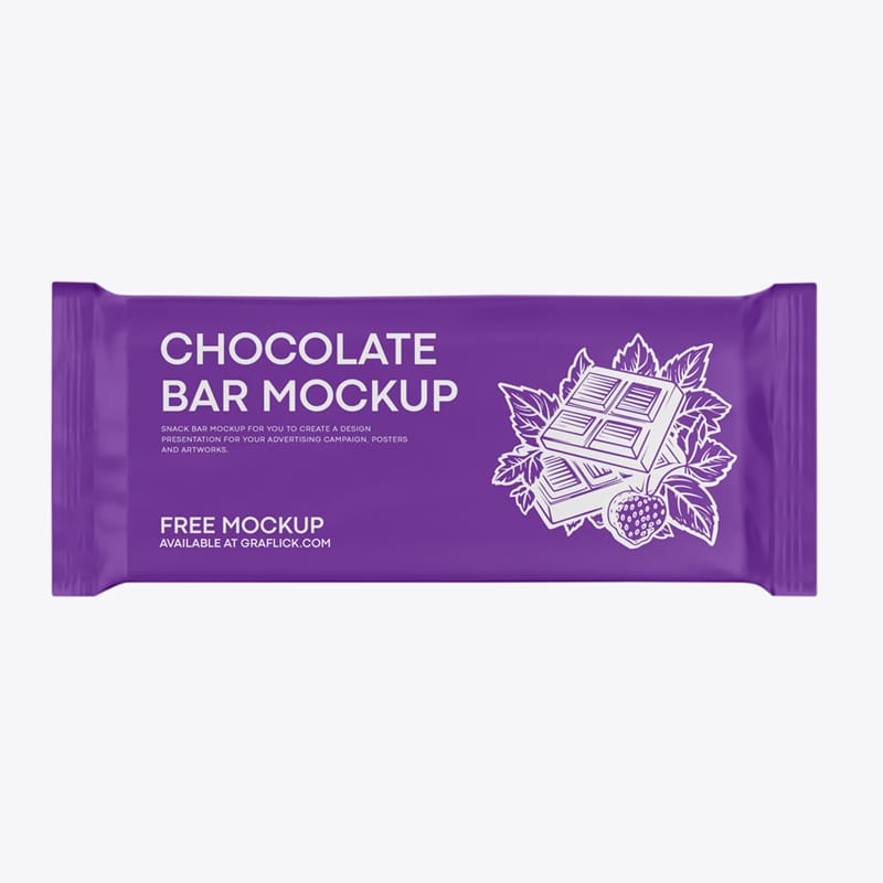 Candy Bar Wrapper Mockup PSD
