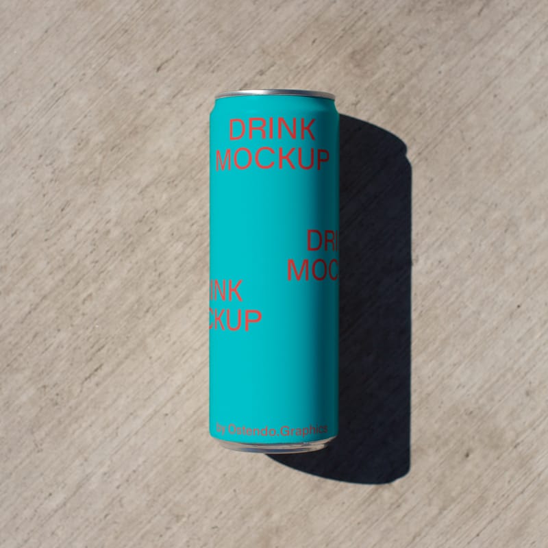 Drinks Can Mockup PSD