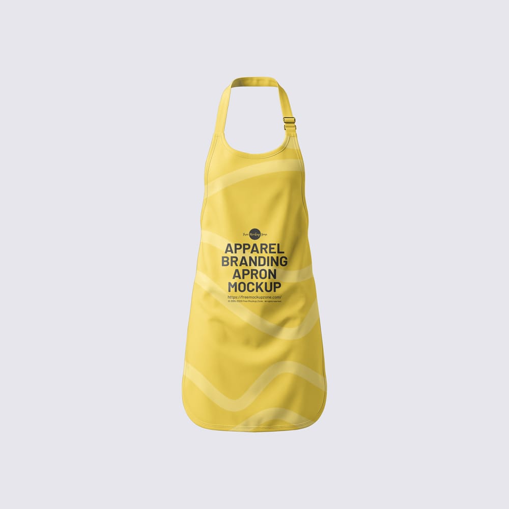 Free Apparel Branding Apron Mockup PSD