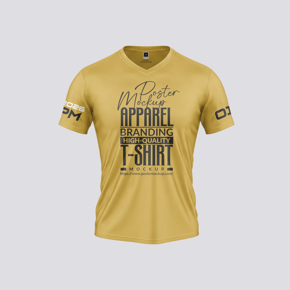 Free Apparel Branding High-Quality T-Shirt Mockup PSD