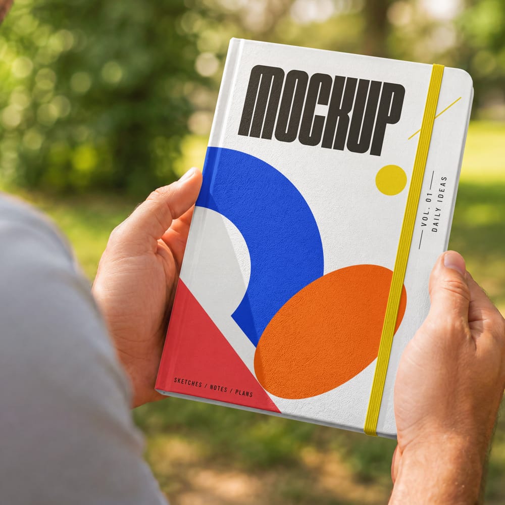 Free Branding A5 Notebook Mockup PSD