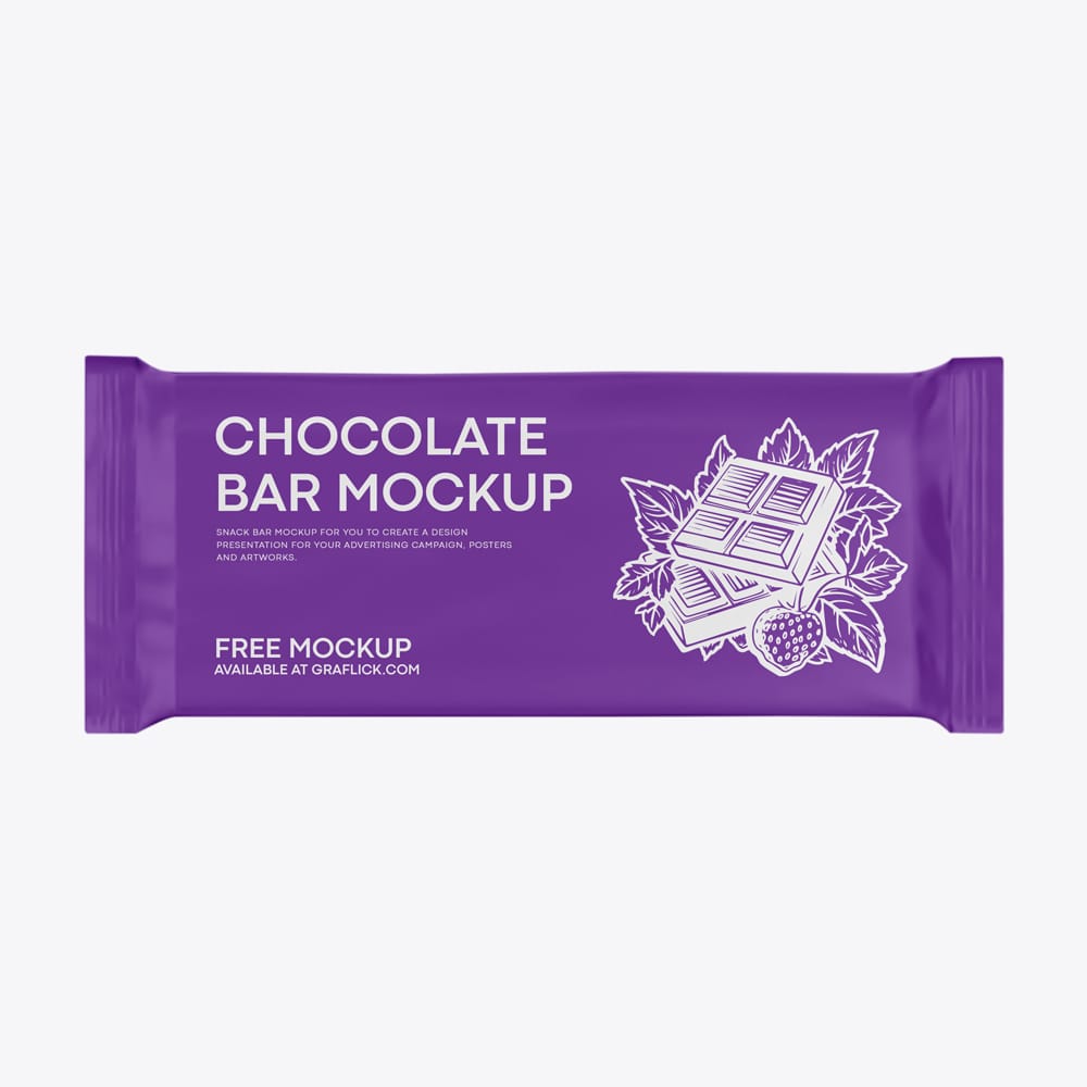 Free Candy Bar Wrapper Mockup PSD