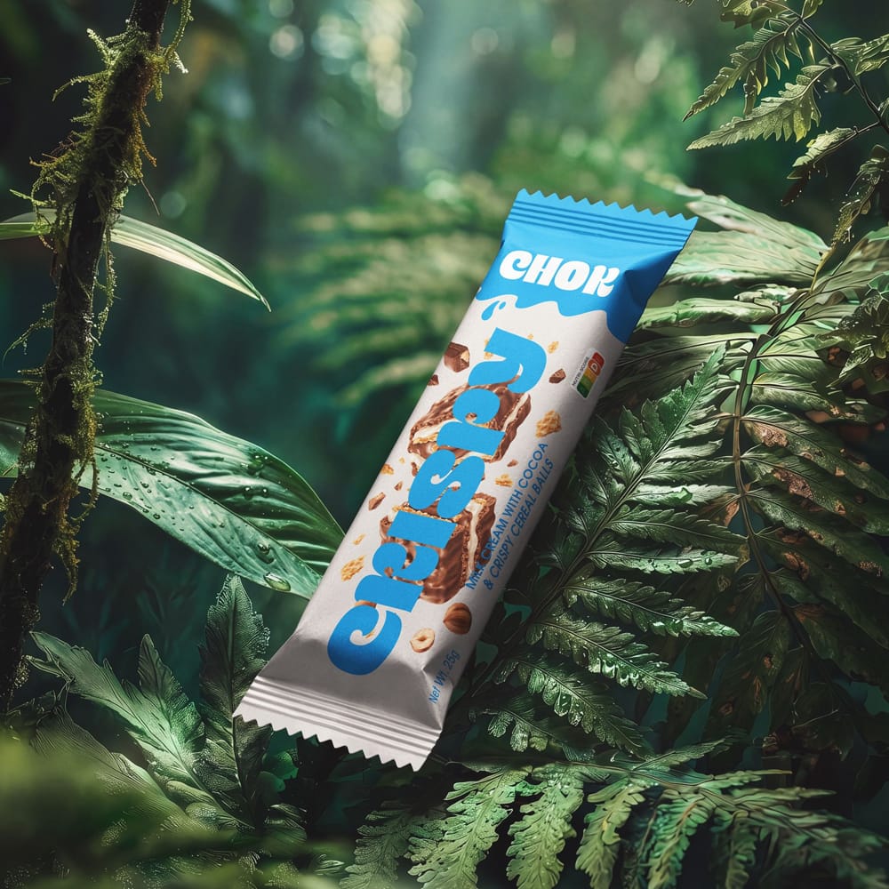 Free Candy Bar in Tropical Jungle Mockup PSD