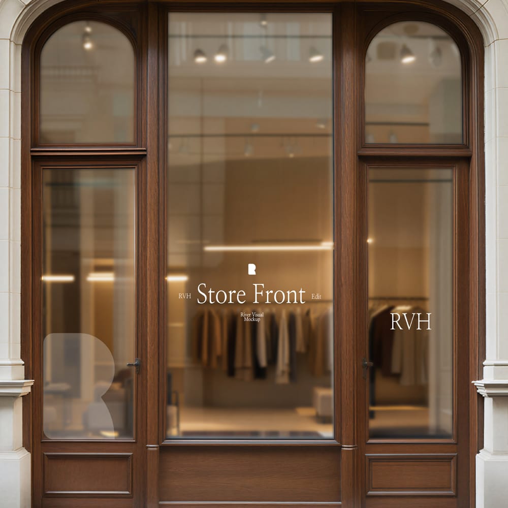 Free Classic Store Front Mockup PSD