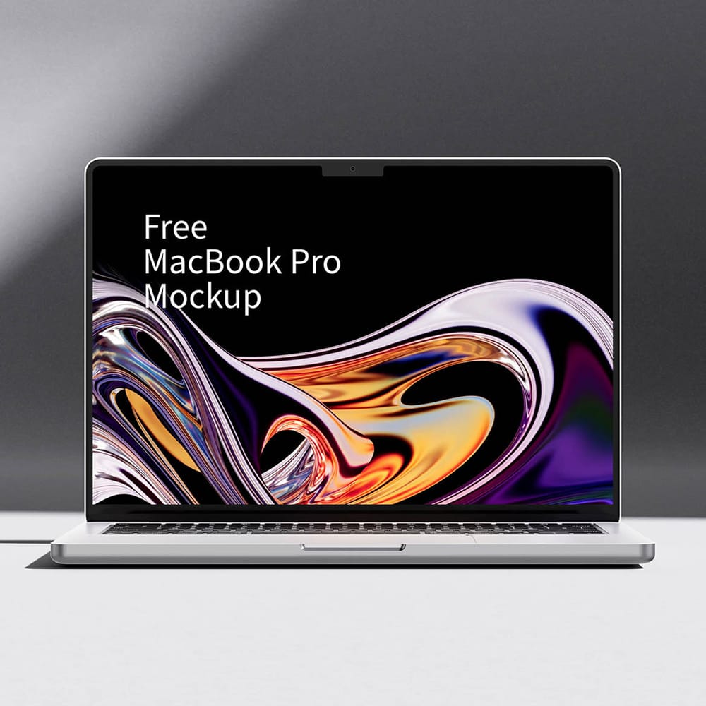 Free MacBook Pro Laptop Mockup PSD