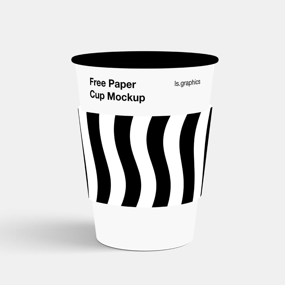 Free Minimalist Paper Coffee Cup Mockup PSD