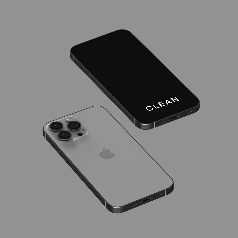 Free Minimalist iPhone 14 Pro Sides Mockup PSD