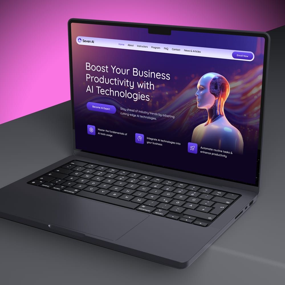Free Premium MacBook Pro Website Mockup PSD