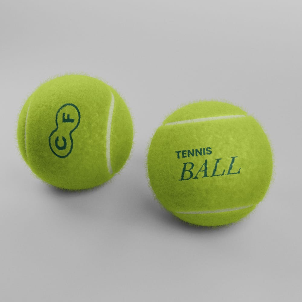 Free Realistic Tennis Ball Mockup PSD