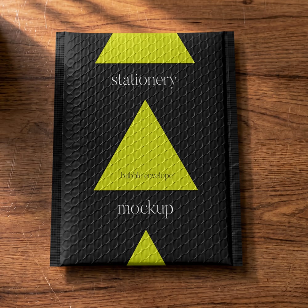 Free Stationery Bubble Envelope Mockup PSD