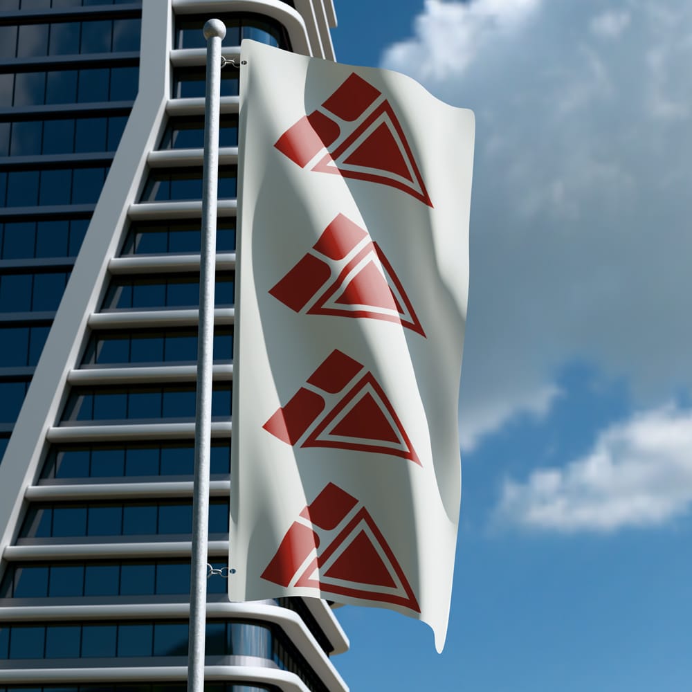 Free Urban Flag Mockup PSD