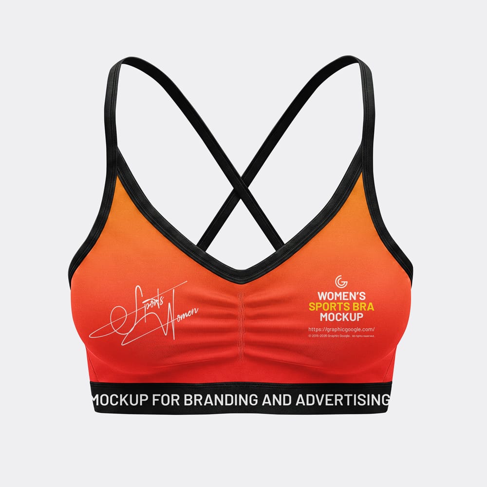 Free Womens Sports Bra Mockup PSD