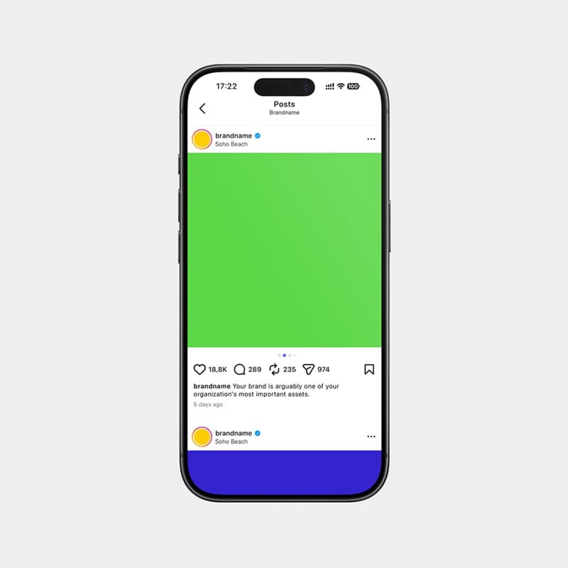 Instagram Post Mockup Template PSD