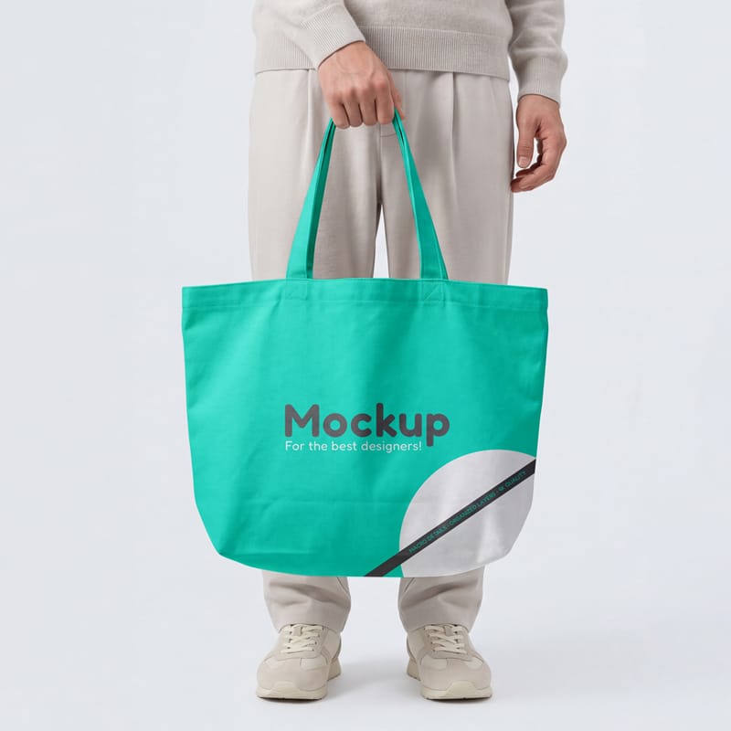 Large Eco-Friendly Shopping Bag Mockup PSD