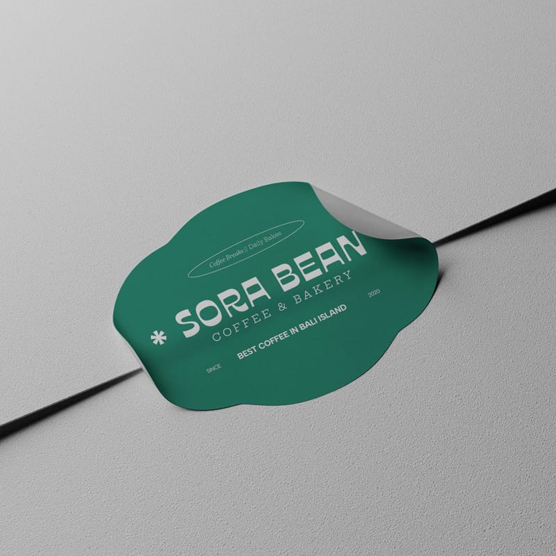 Luxury Sticker Mockup PSD