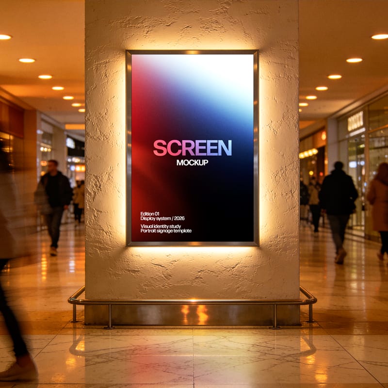 Mall Screen Mockup PSD