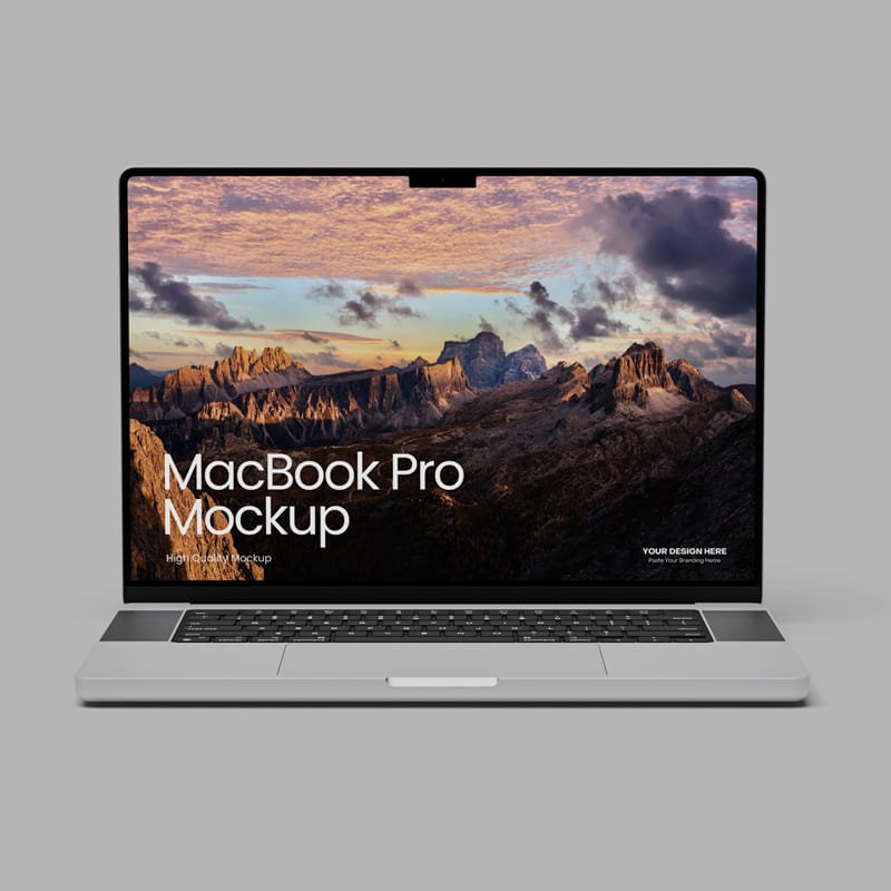 Minimal MacBook Pro Laptop Mockup PSD