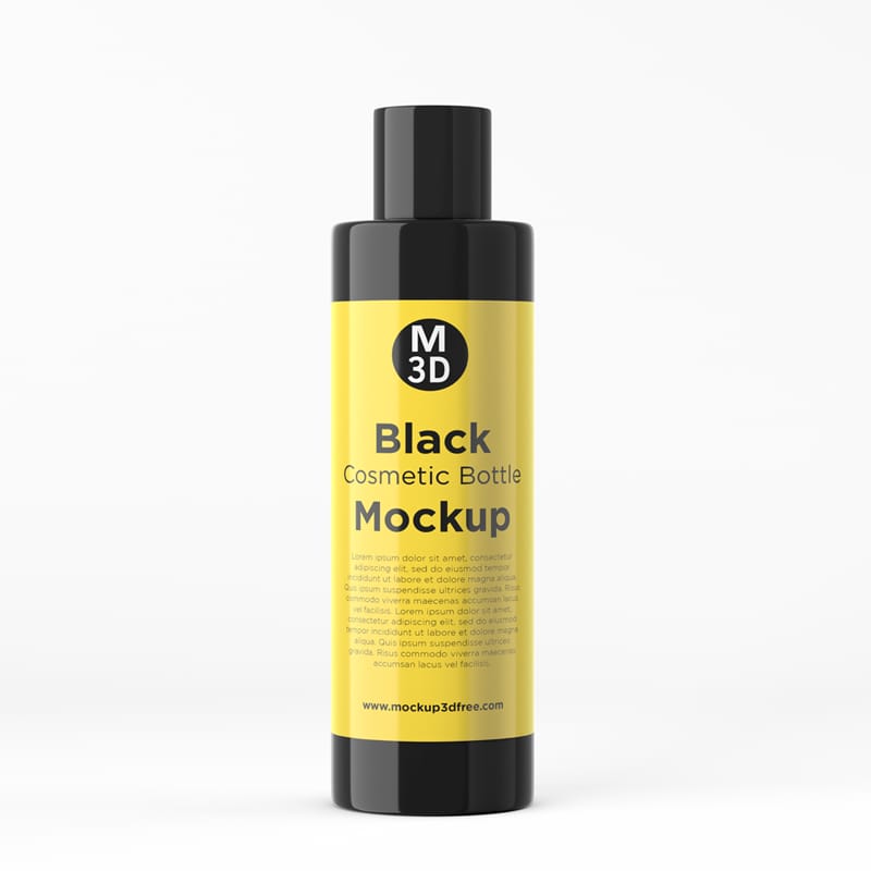 Minimalist Black Plastic Beauty Product Mockup PSD