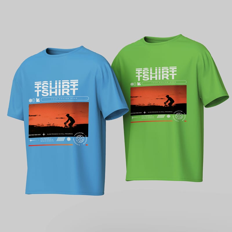 Minimalist Oversized T-Shirt Mockup PSD
