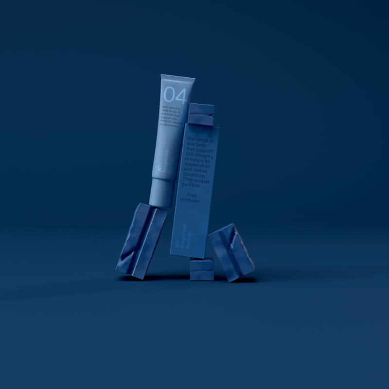 Minimalist Skin Care Packaging Mockup Set PSD