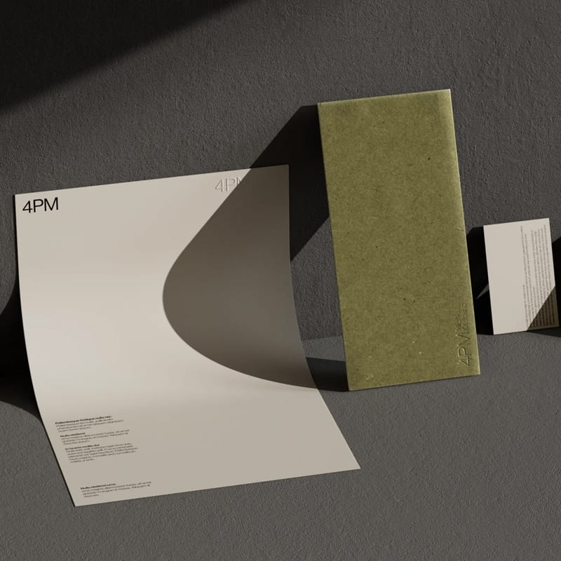 Minimalist Stationery Mockup with Shadow Overlay PSD