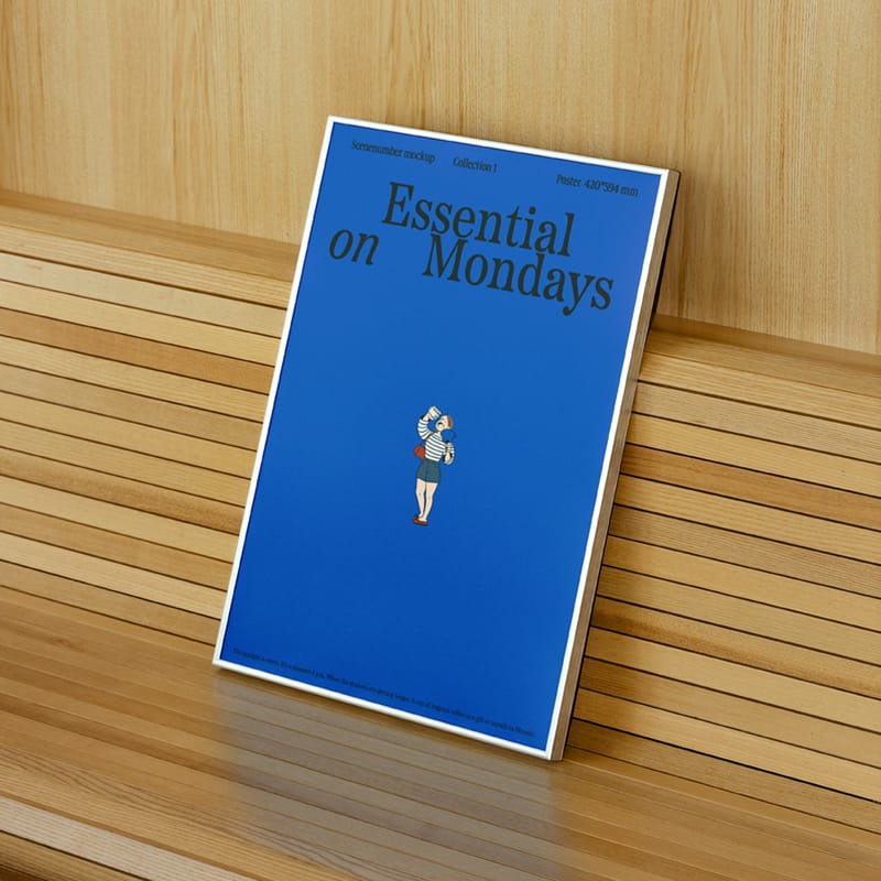 Minimalist Vertical Poster Mockup PSD
