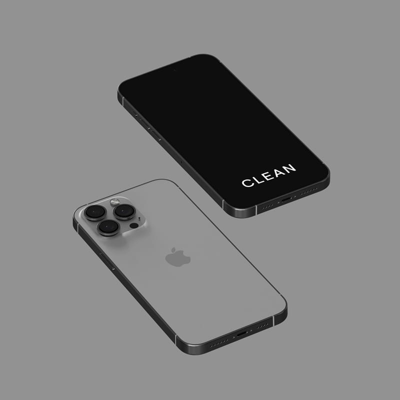 Minimalist iPhone 14 Pro Sides Mockup PSD