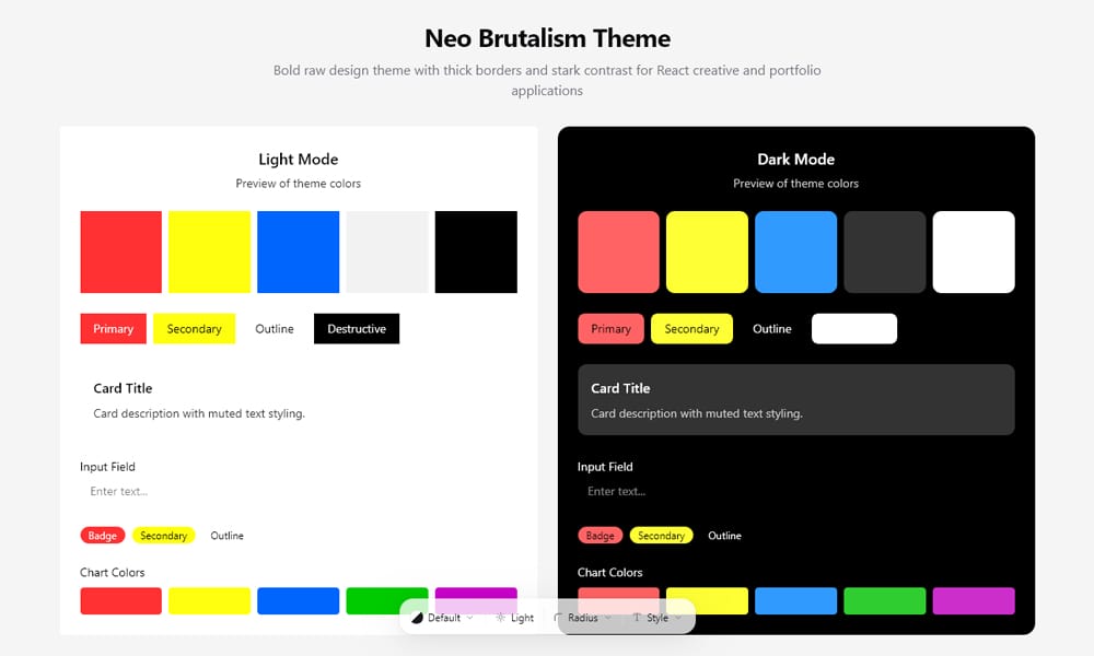 Neo Brutalism Theme
