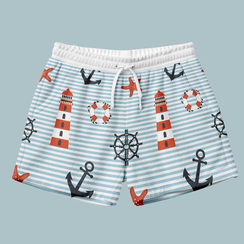 Oversized Terry Shorts Mockup PSD