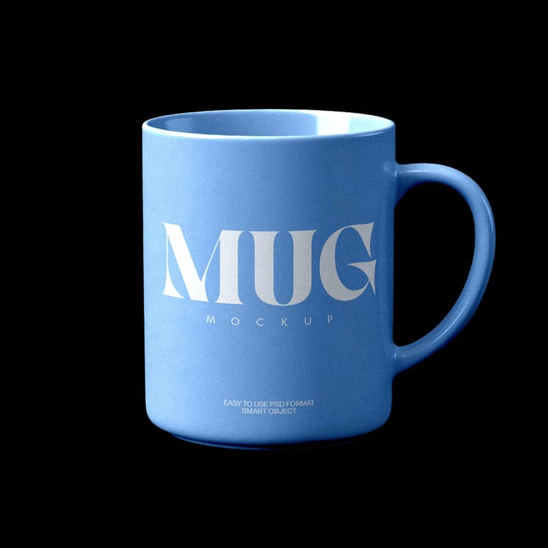 Realistic Ceramic Coffee Cup Mockup PSD