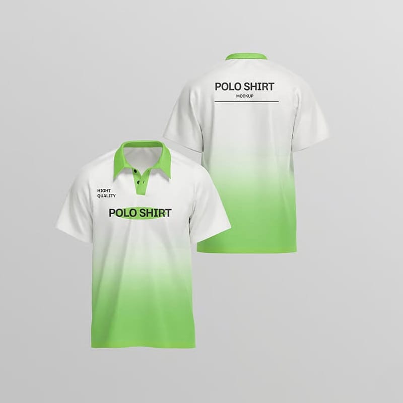 Realistic Men’s Polo Shirt Mockup PSD