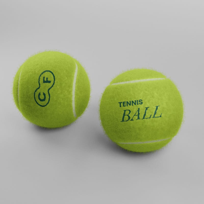 Realistic Tennis Ball Mockup PSD