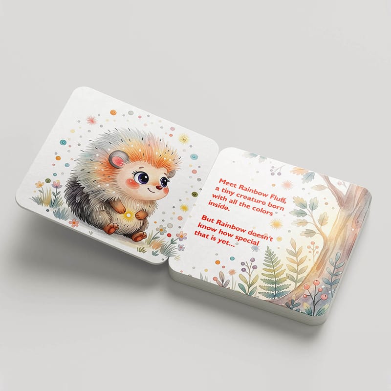 Square Board Children’s Book Mockup PSD