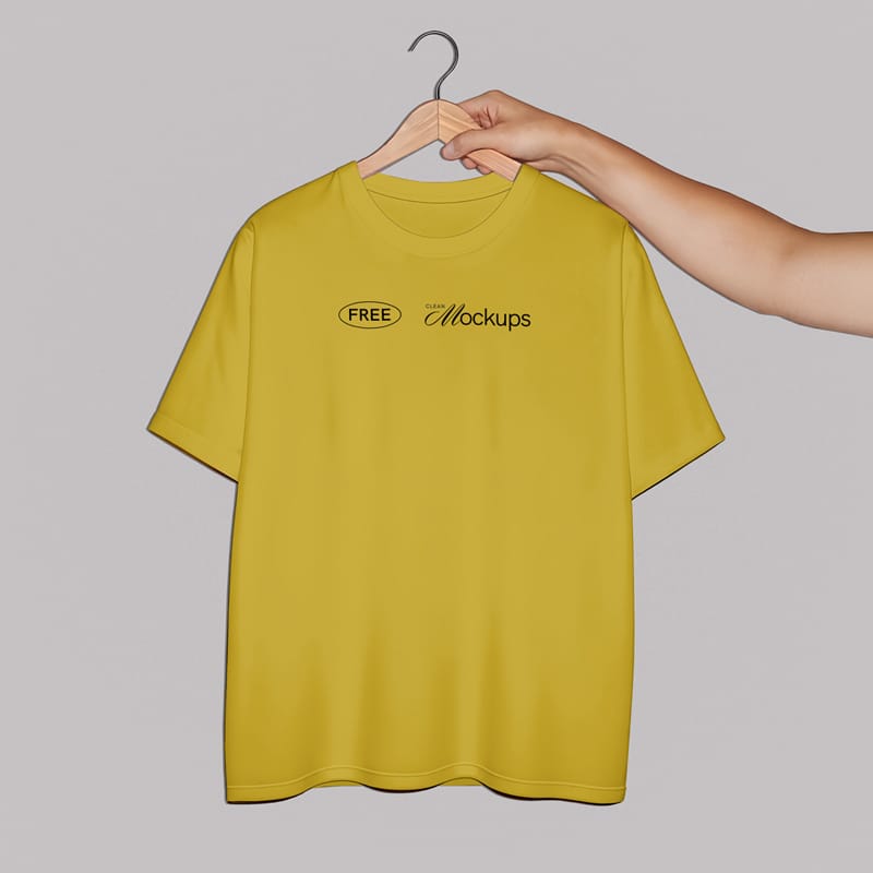 T-shirt Mockup in Hand PSD