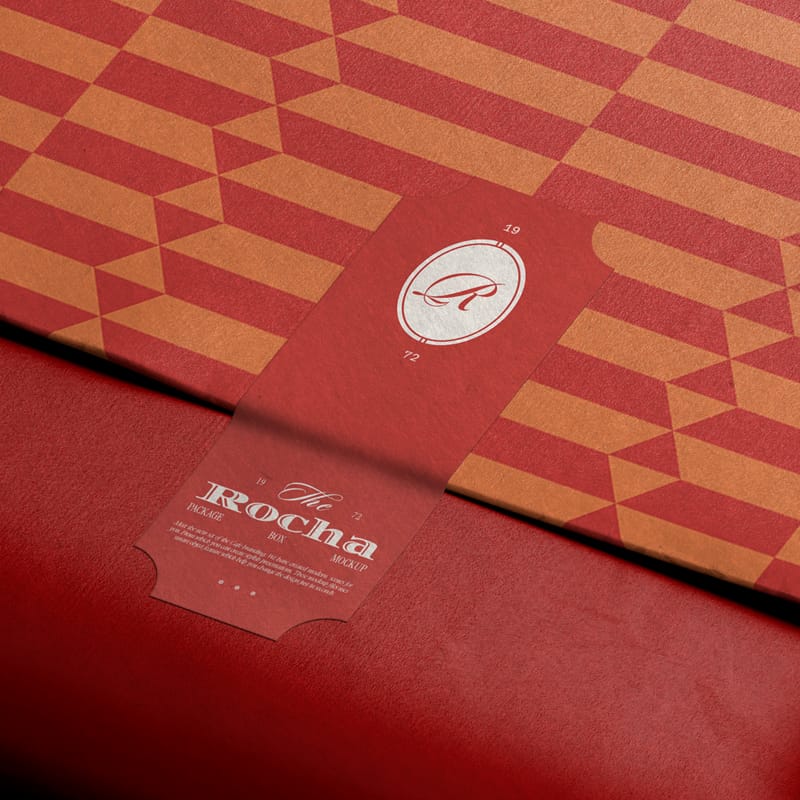 Tissue With Vertical Sticker Mockup Isometric PSD