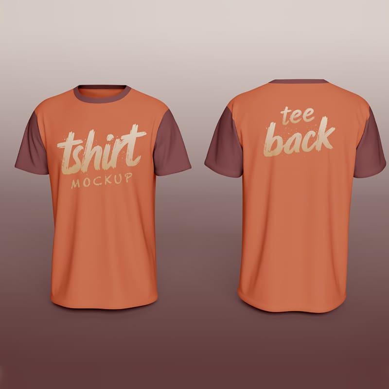 Ultra High Resolution Front and Back T-shirt Mockup PSD